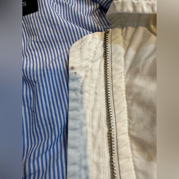 Talbot’s Jacket Size 18 Full Zip Linen Blend White and Lined Casual Rope Tie - Picture 6 of 8